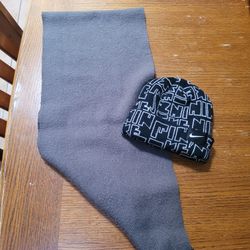 Nike Beanie And Gray Scarf