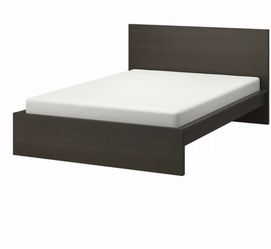IKEA - Used MALM Full Size Bed Frame. Comes with center support beam. Color shown is not accurate it comes in black. IKEA - Used MALM Full Size Bed Fr