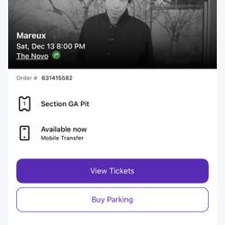 Mareux - gA Pit Ticket 