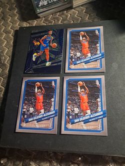 Shai Gilgeous-Alexander NBA Trading Cards Lot of 4