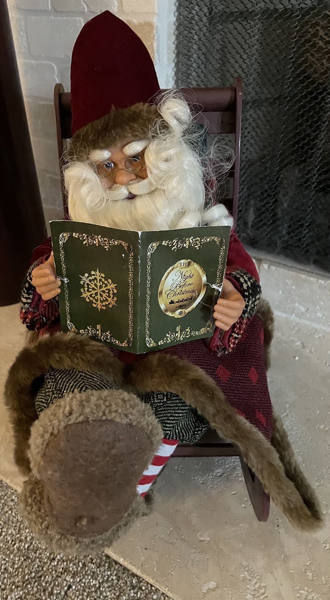 Santa (Vintage) And Rocking Chair