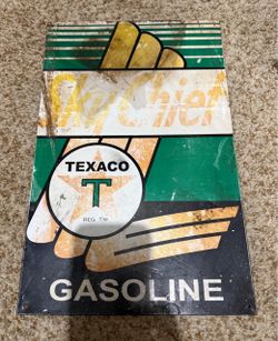 Vintage Sky Chief Gasoline Pump Sign.