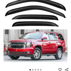 Window Visors Rain Guards for 2007-2014 Chevy Tahoe/GMC Yukon, Out-Channel Window Vent Wind Deflectors Visors Shades for 07-14 Tahoe/Yukon