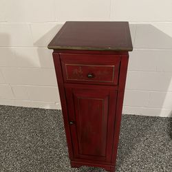Pier 1 Red Cabinet With Gold Trim
