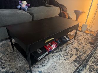 West Elm Coffee Table (black with gold accents)