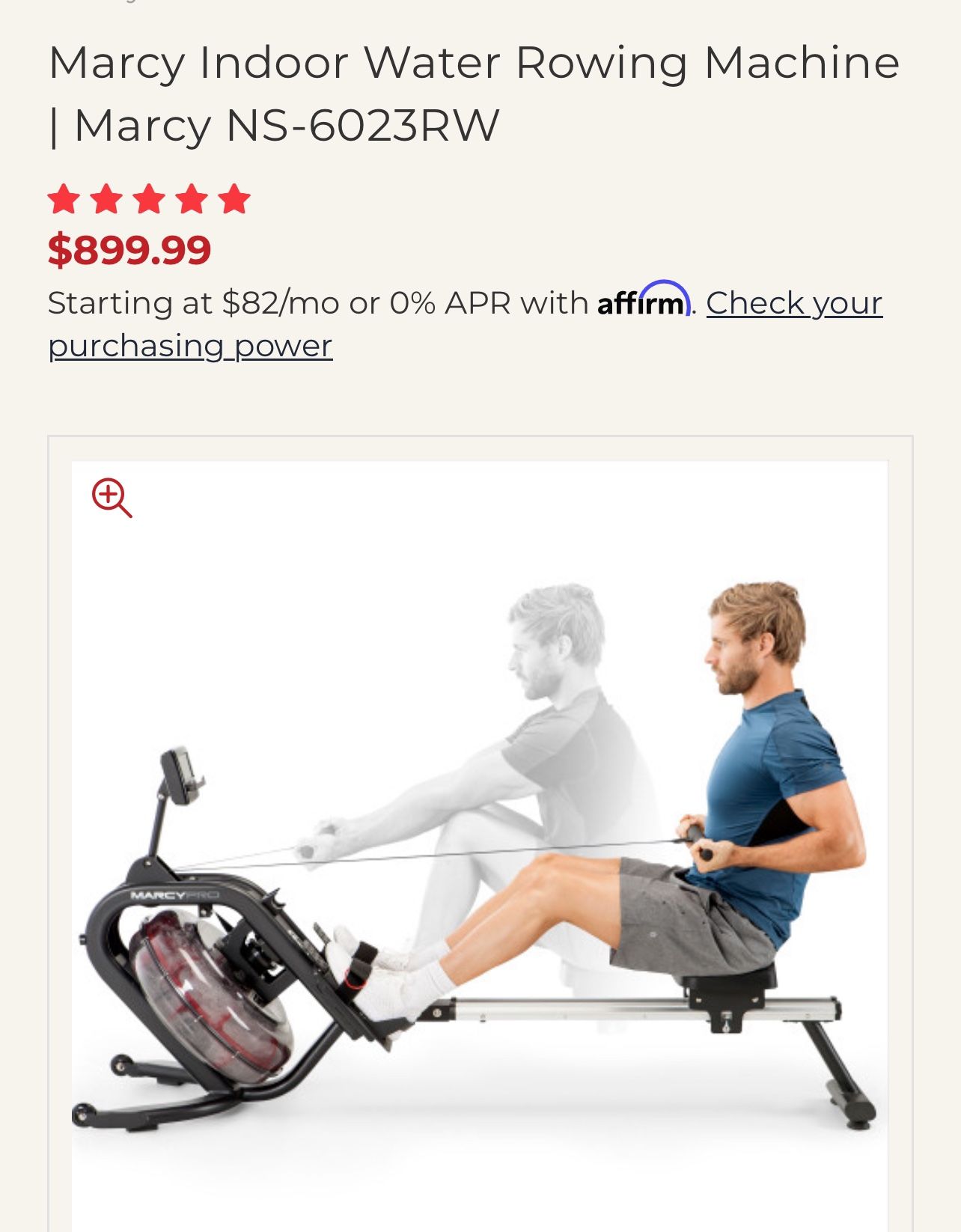 Water Rowing Machine
