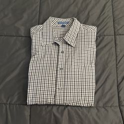 Black & White Plaid Dress Shirt 