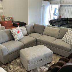 Gray Fabric Sectional