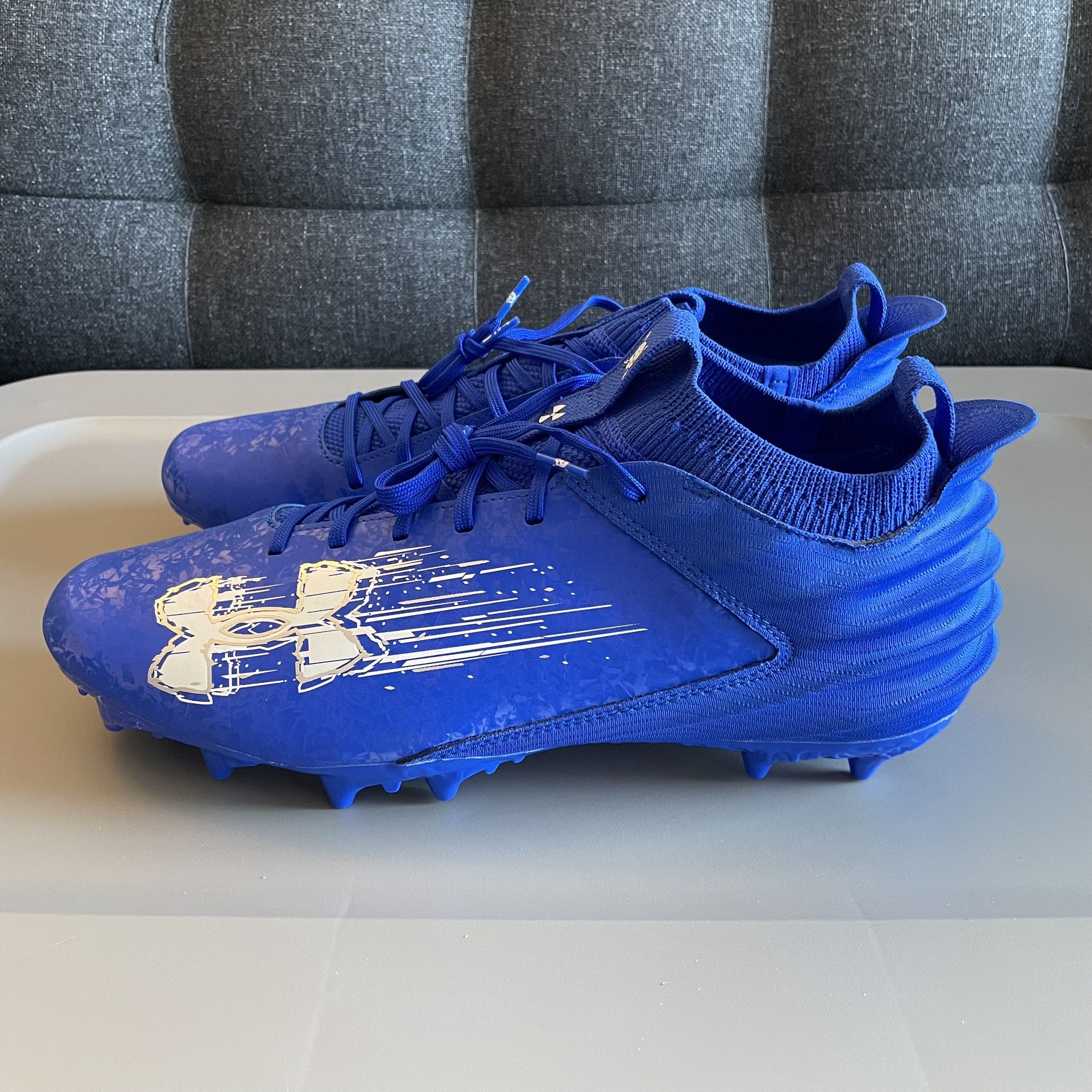 Under Armour Blur Smoke 2.0 MC Football Cleats Blue Size 14 Mens (contact info removed)-401