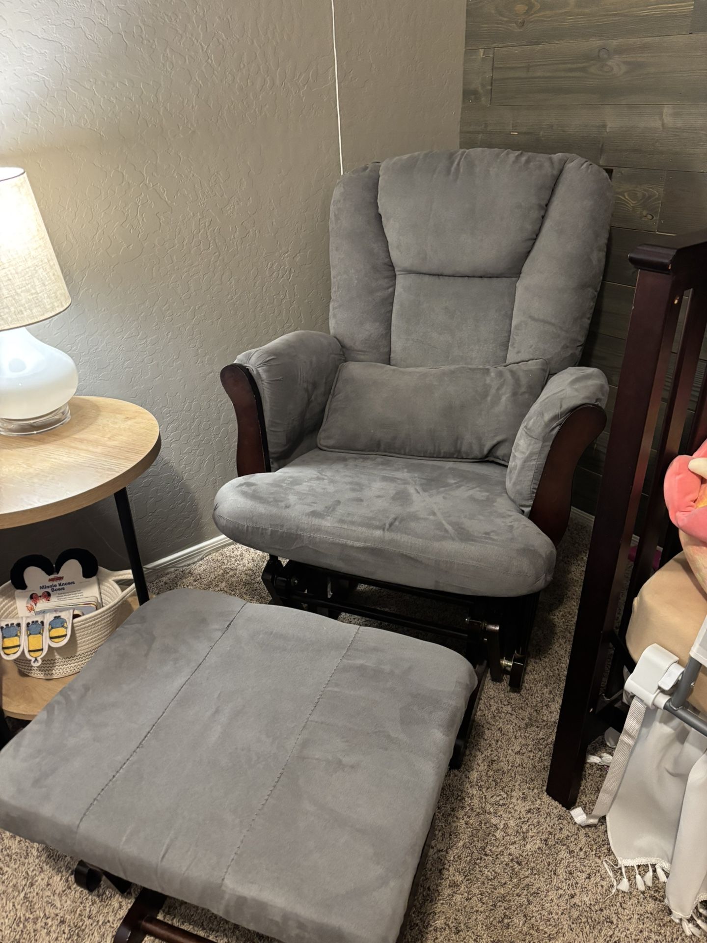 Glider Nursery Rocking Chair And Ottoman