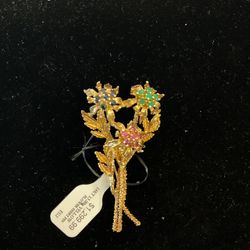 14k Flower Bouquet Pin 40511-1
