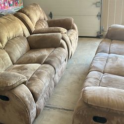 Three Peaces Sofas Set Base Color 