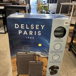 Delsey Paris 2-piece Hardside Helium Edge 2.0 Luggage Set - Dark Gray  