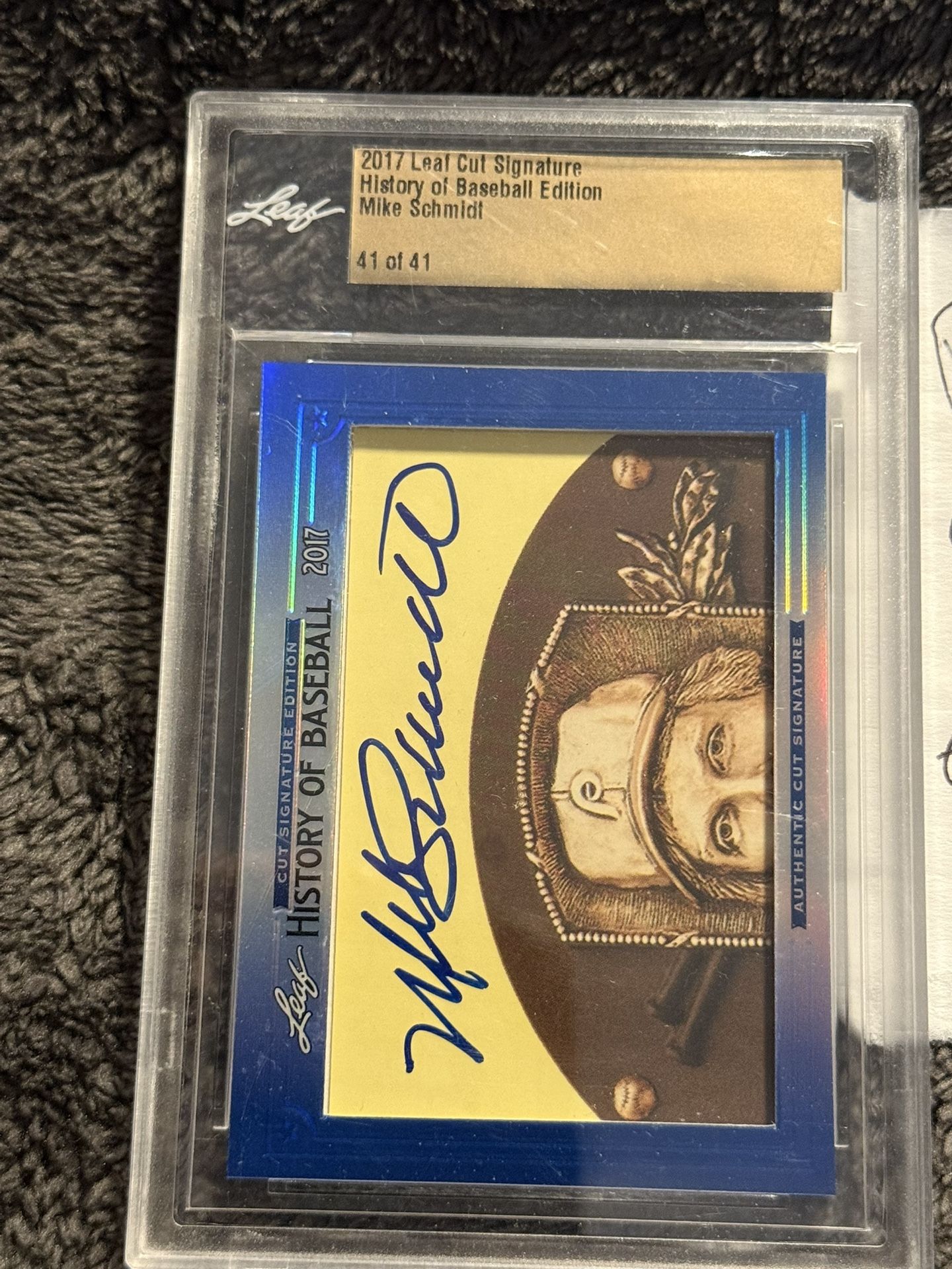 🔥 2017 Leaf History of Baseball – Mike Schmidt Cut Signature – Authentic Auto 🔥