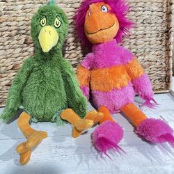 Dr Seuss “there’s a Wocket in my pocket” plush, 12” in length, bright, fun colors, very good condition. 2 pieces 