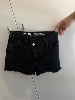 Women’s black crisscross shorts