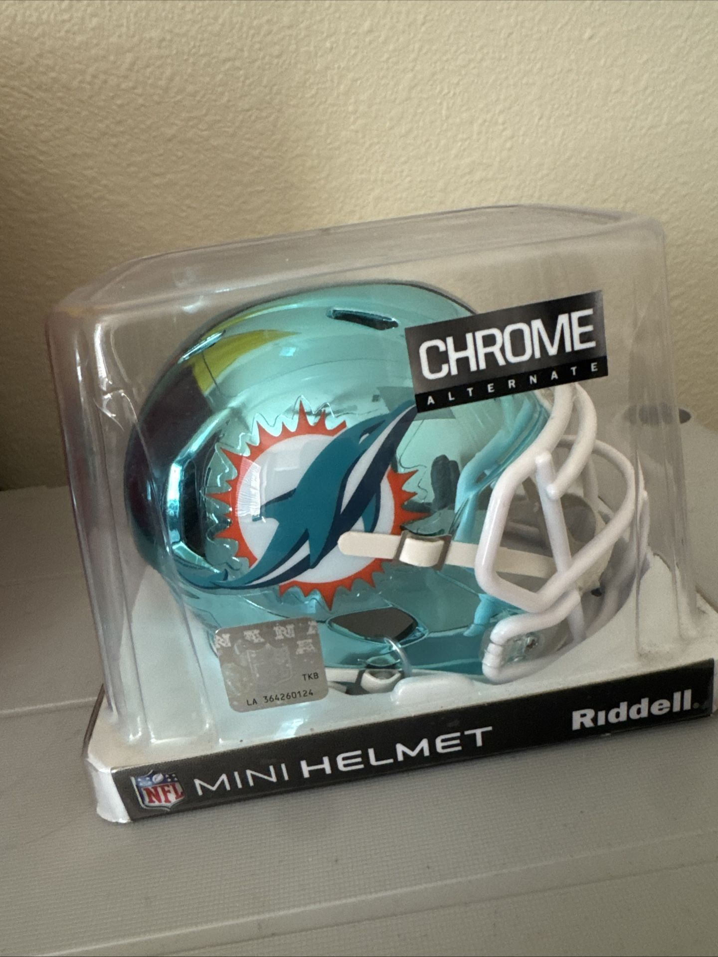 Reflective Miami Dolphins Mini Helmet