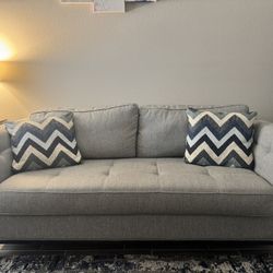 Bluestone Sofa With Decor Pillows 