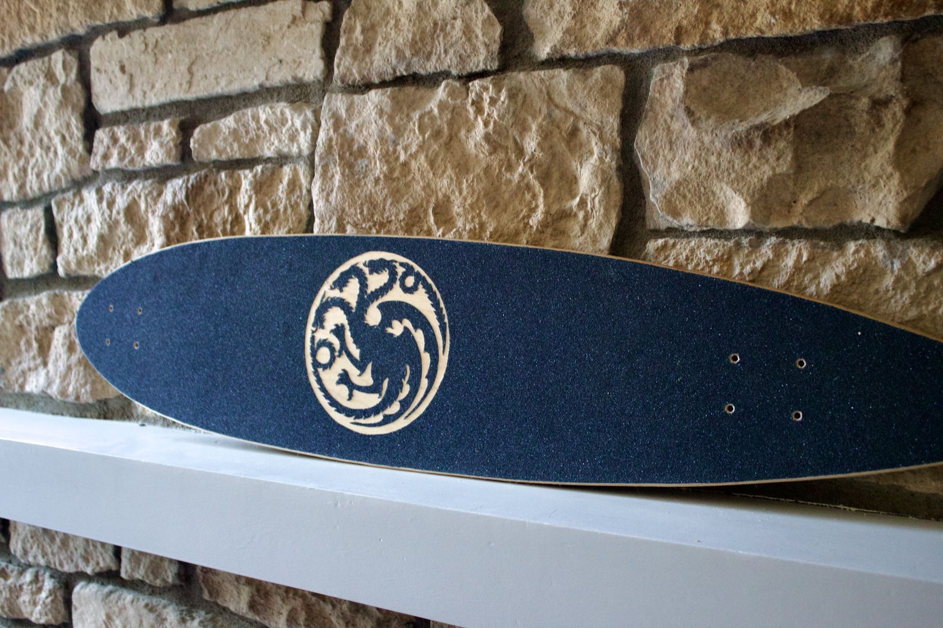 Handmade House Targaryen Longboard Wall Art