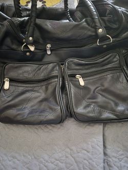 Leather duffle