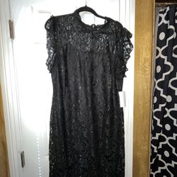 Lace Sequin Dress (NEW!) (PLUS)