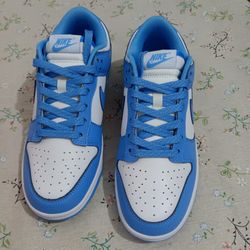 Nike Dunk Low White And Blue Low-Top Sneakers
