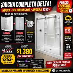 🚿🔥 COMPLETE DELTA SHOWER SET – BRAND NEW IN BOX 🔥🚿  we have left /center hole /and right ask please   💥 SAVE OVER $253 VS STORE PRICE! 💥  Don’t 