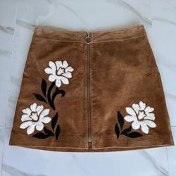 INC International Concepts Genuine Leather Skirt Size 14