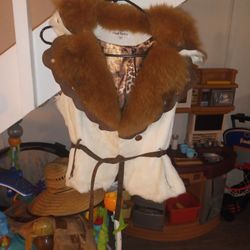 Size To Vintage 100% Leather And 100% Fur Paolo Santini Vest Jacket