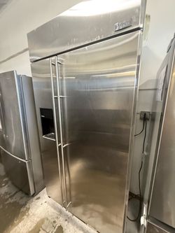 GE Monogram Stainless Steel Built-In Side-by-Side Refrigerator