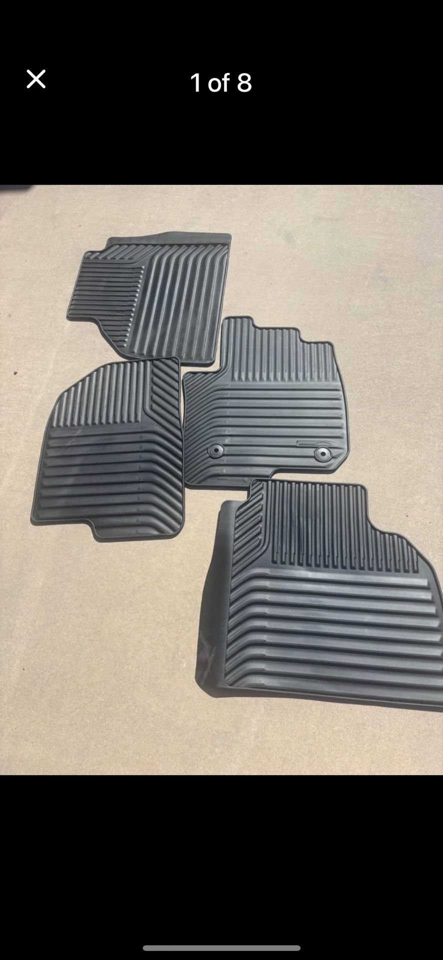 Crew Cab First- and Second-Row Premium All-Weather Floor Mats in Jet Black