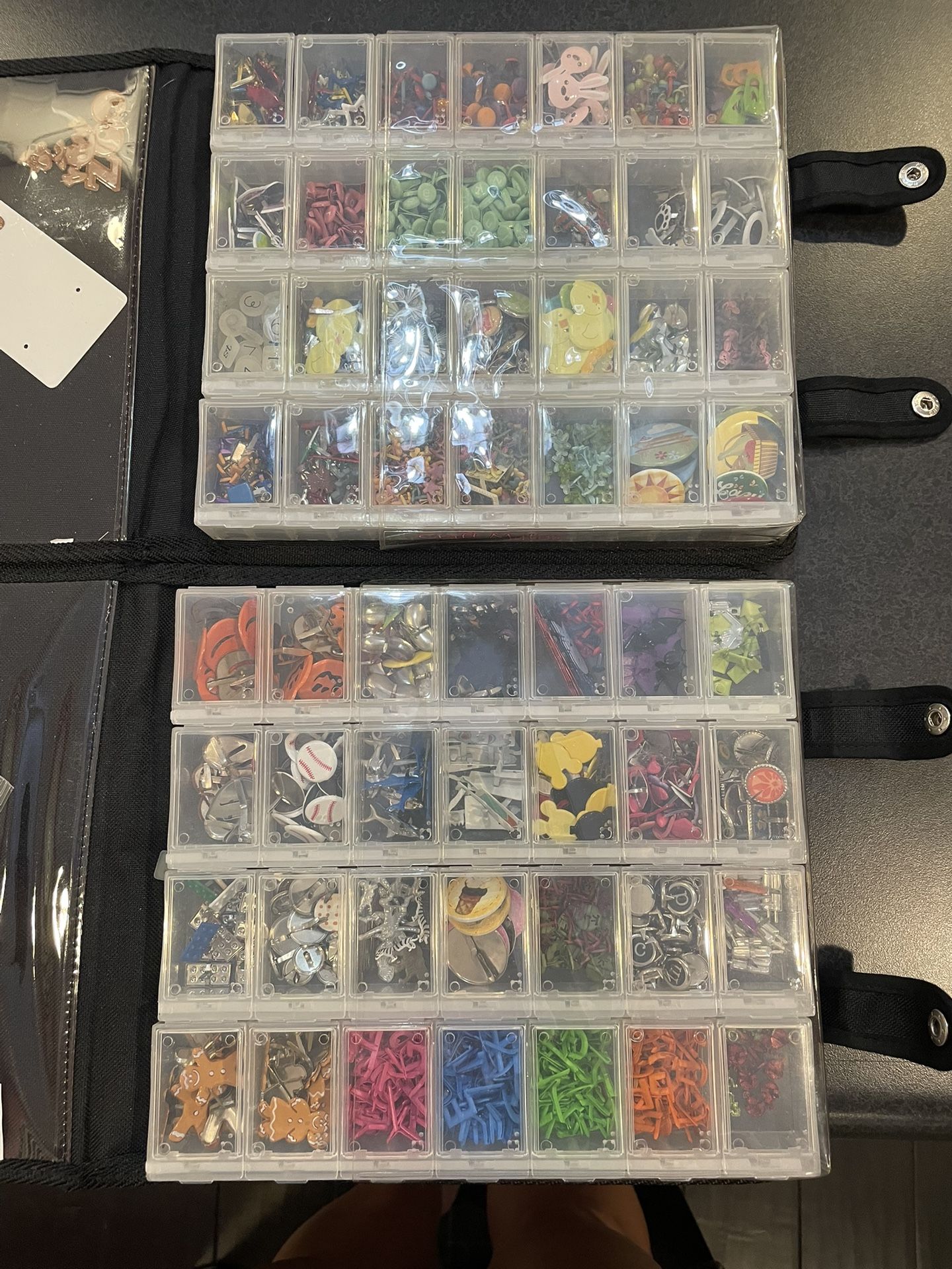 Two Craft Brad Storage Containers With Brads
