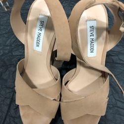 Steve Maiden Beige Wedges 