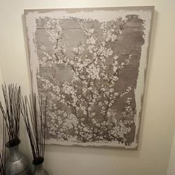 Large Floral Canvas Wall Art