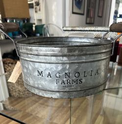 Metal Bucket Magnolia Farms