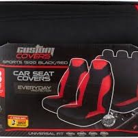 Custom Accessories Black, Red Bucket High Back Seat Cover 