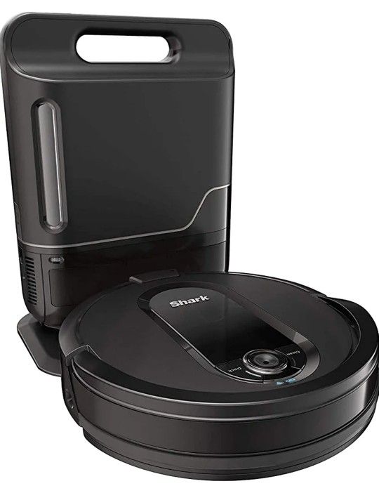 Shark RV1001AE IQ Robot Self-Empty XL, Robot Vacuum with IQ Navigation, Home Mapping, Self-Cleaning Brushroll, Wi-Fi Connected, Works with Alexa, Blac