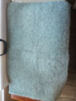 Blue bath mat