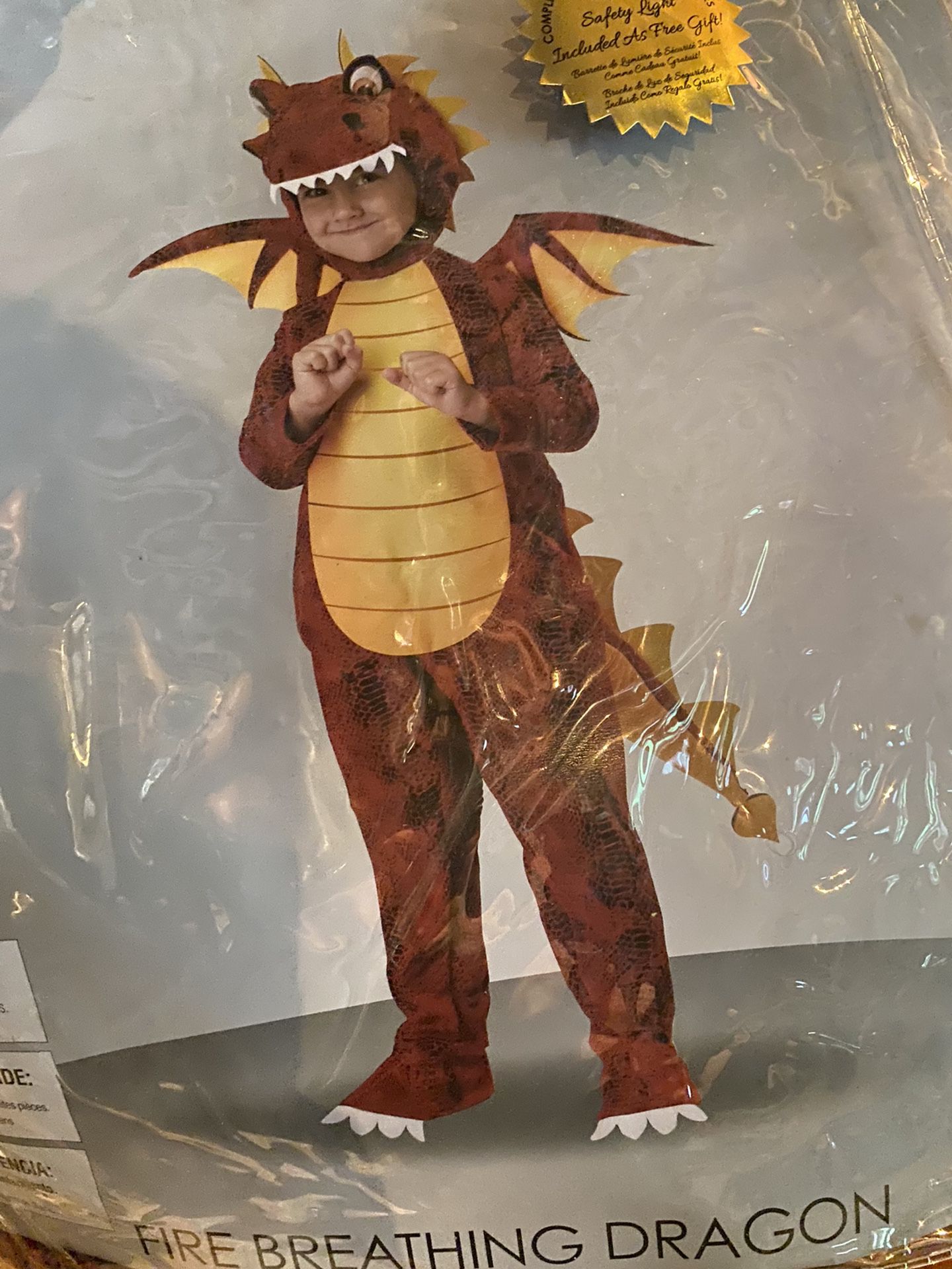 Dragon Costume Size toddler large 4-6, $6