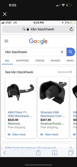 K&N Black Hawk Air Filter