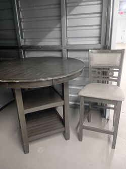 Counter Height Dining Table with 4 Chairs