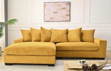 Corduroy L-Shaped 2 Pc. Sectional