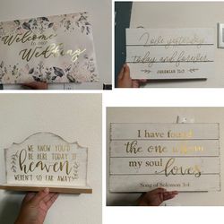 Wedding decor/signs