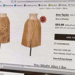 Pre-Christmas  Special: Ann Taylor Petites Silk Skirt