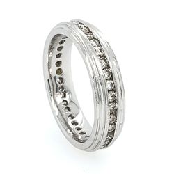 CLOSEOUT sale! Ladies 14k white gold and diamond eternity wedding band