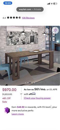 Extendable dining room table