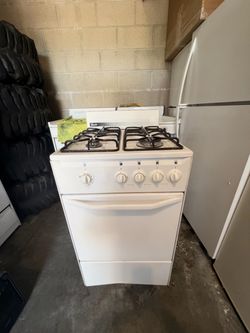 20” White 4-Burner Gas Range Stove with Oven