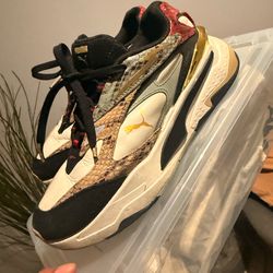 Puma snakeskin sneakers with gold accents RII System