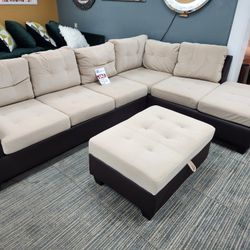 SECTIONAL WITH OTTOMAN BRAND NEW IN BOX 