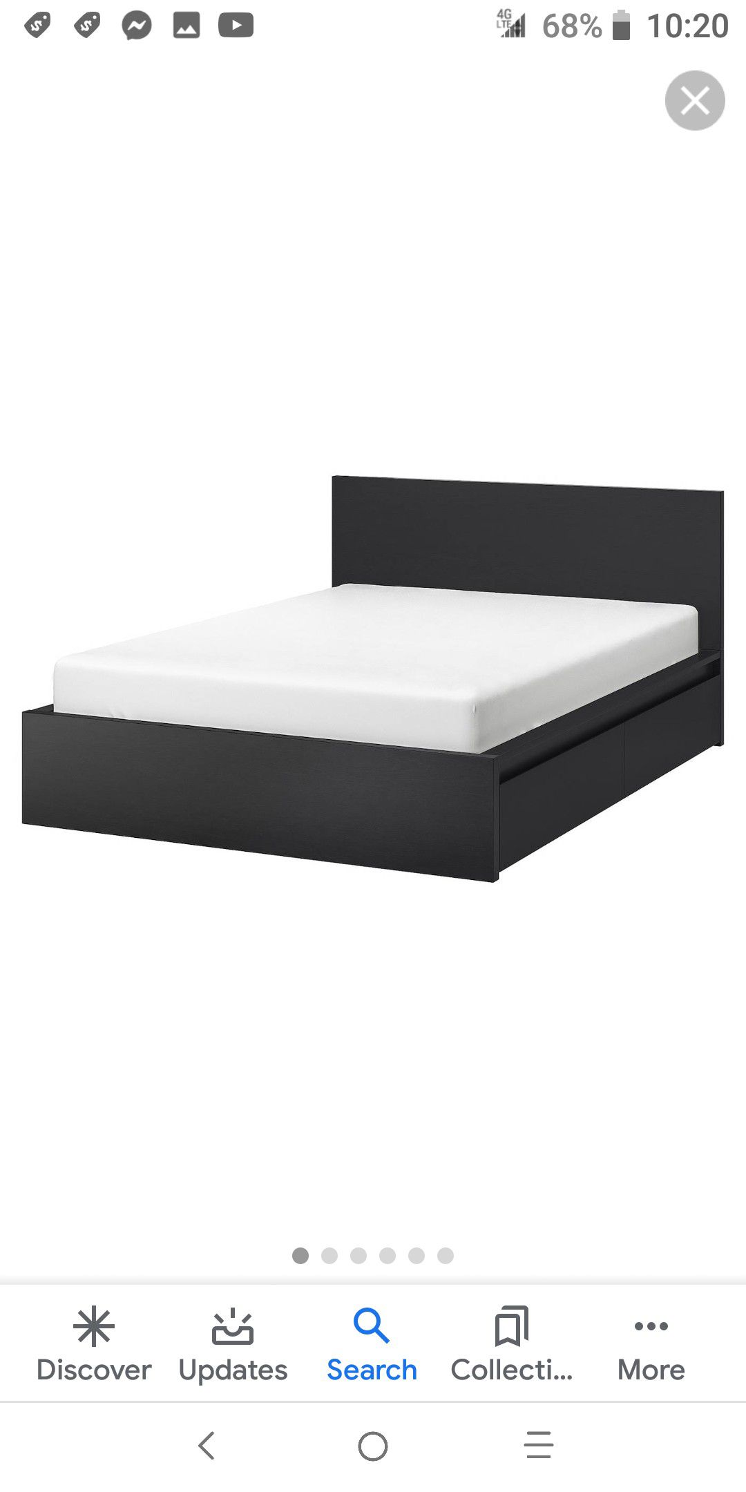 Ikea king size bed with 4 storage draws